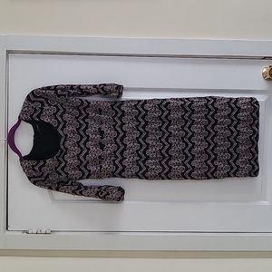 Chris McLaughlin, size 12, black and brown dress